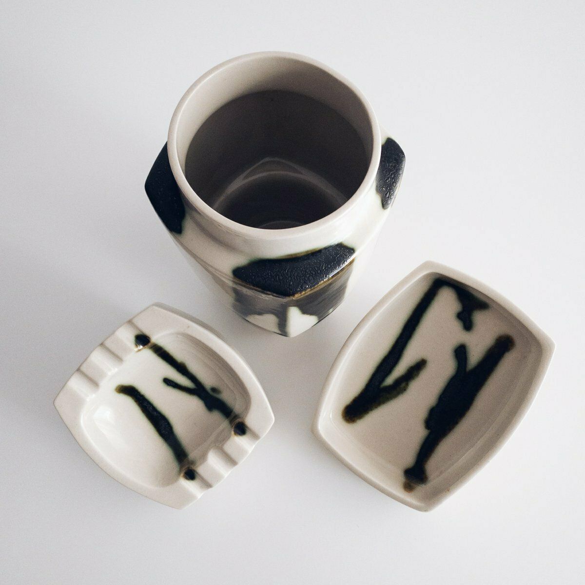 photo vinterior Marion Ceramic Set By Ditmar Urbach, Czechoslovakia, 1981, Set Of 3