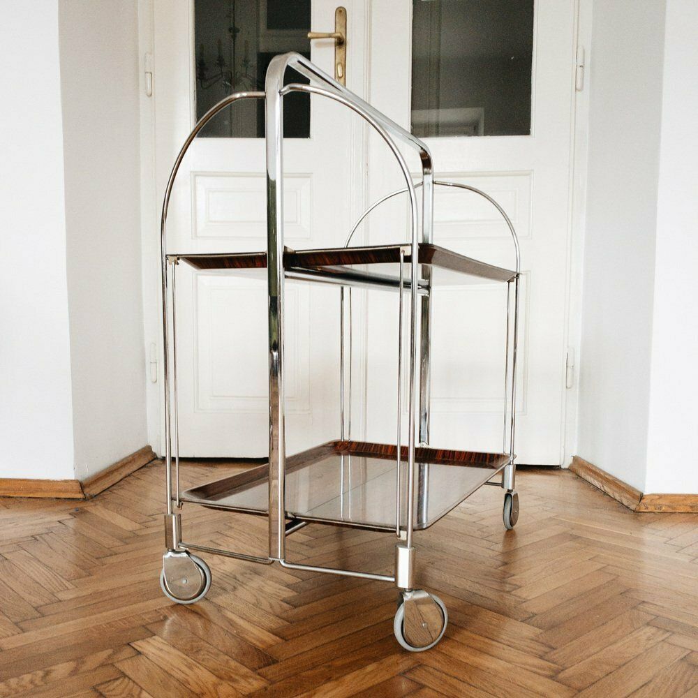 photo furniture Mid Century Modern German Bar Cart Or Trolley, 1970s