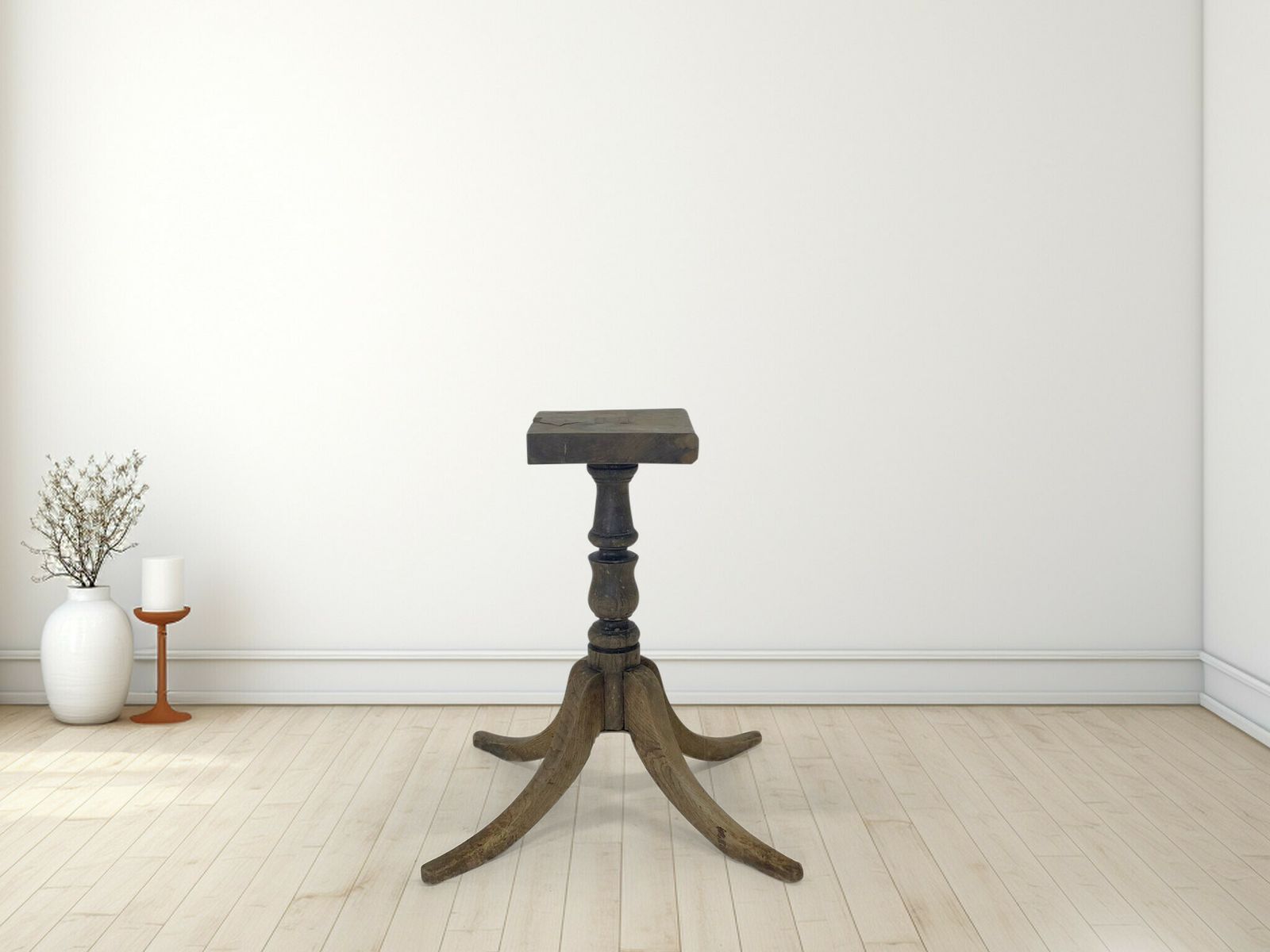 photo for sale French Oak Plinth Pedastal Table, Decorative Plant Stand Or Sculpture Display