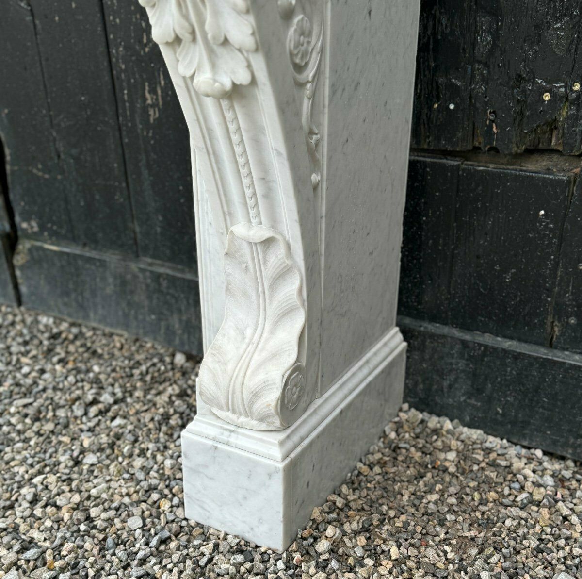Louis XVI Fireplace In White Carrara Marble Circa 1880 photo Home Fixtures