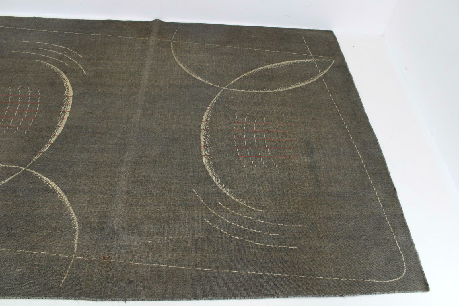 1940s Bauhaus Wool Rug , Czechoslovakia photo for sale