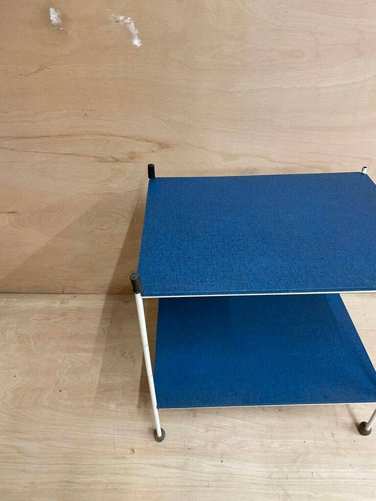Vintage Retro Mid Century 2 Shelves Drinks Trolley Metal Frame Castors Shelves Will Need Courier Or Collection Only   Please Read Full Desc photo for sale