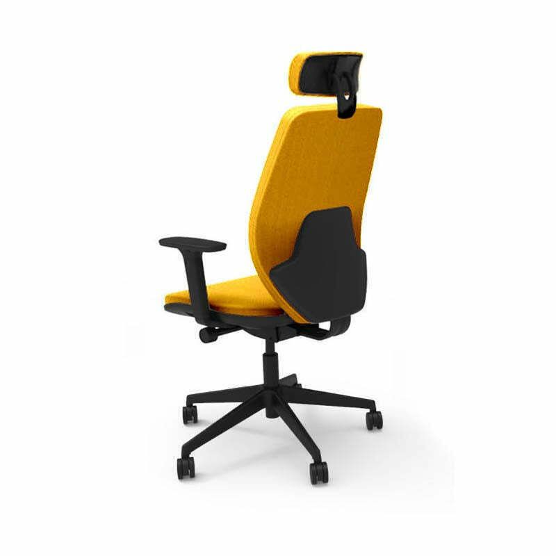 269.0 The Office Crowd: Hide Office Chair With Headrest   Refurbished photo