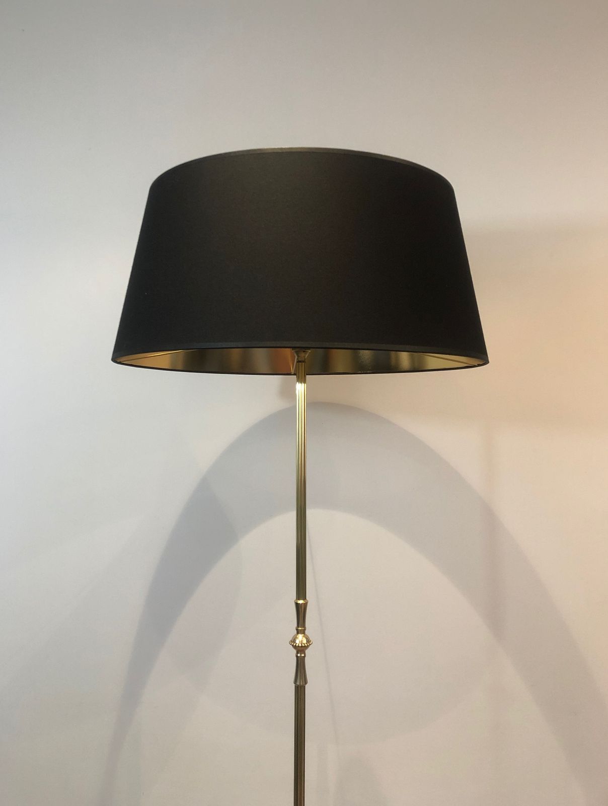 Brass Parquet Floor Lamp In The Taste Of Maison Jansen photo Lighting