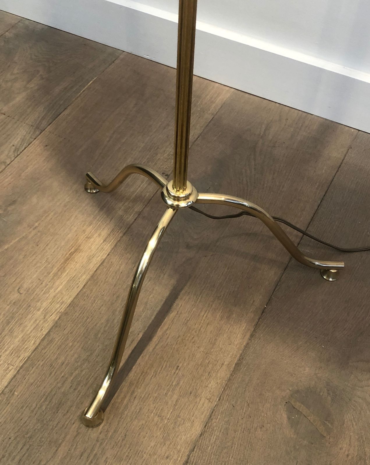 Brass Parquet Floor Lamp In The Taste Of Maison Jansen photo buy