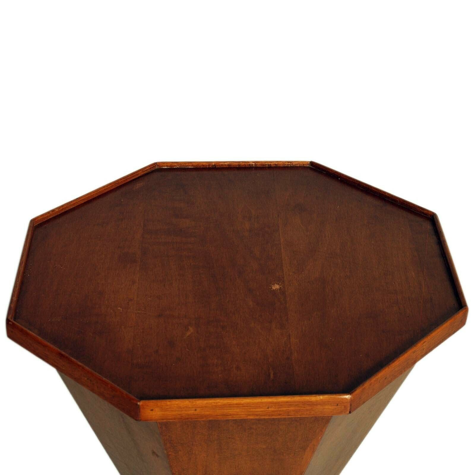 Hourglass Shaped Masonic Column In 1930s Wax Polished Walnut photo vinterior