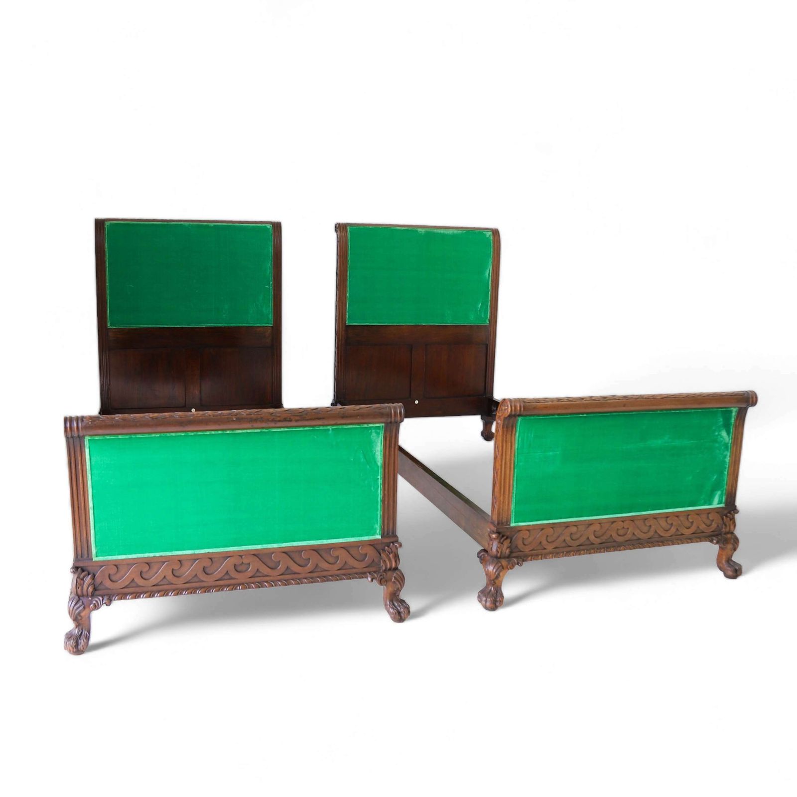 C 1900 Pair Of Heal's Of London Mahogany Bedframes   All Original