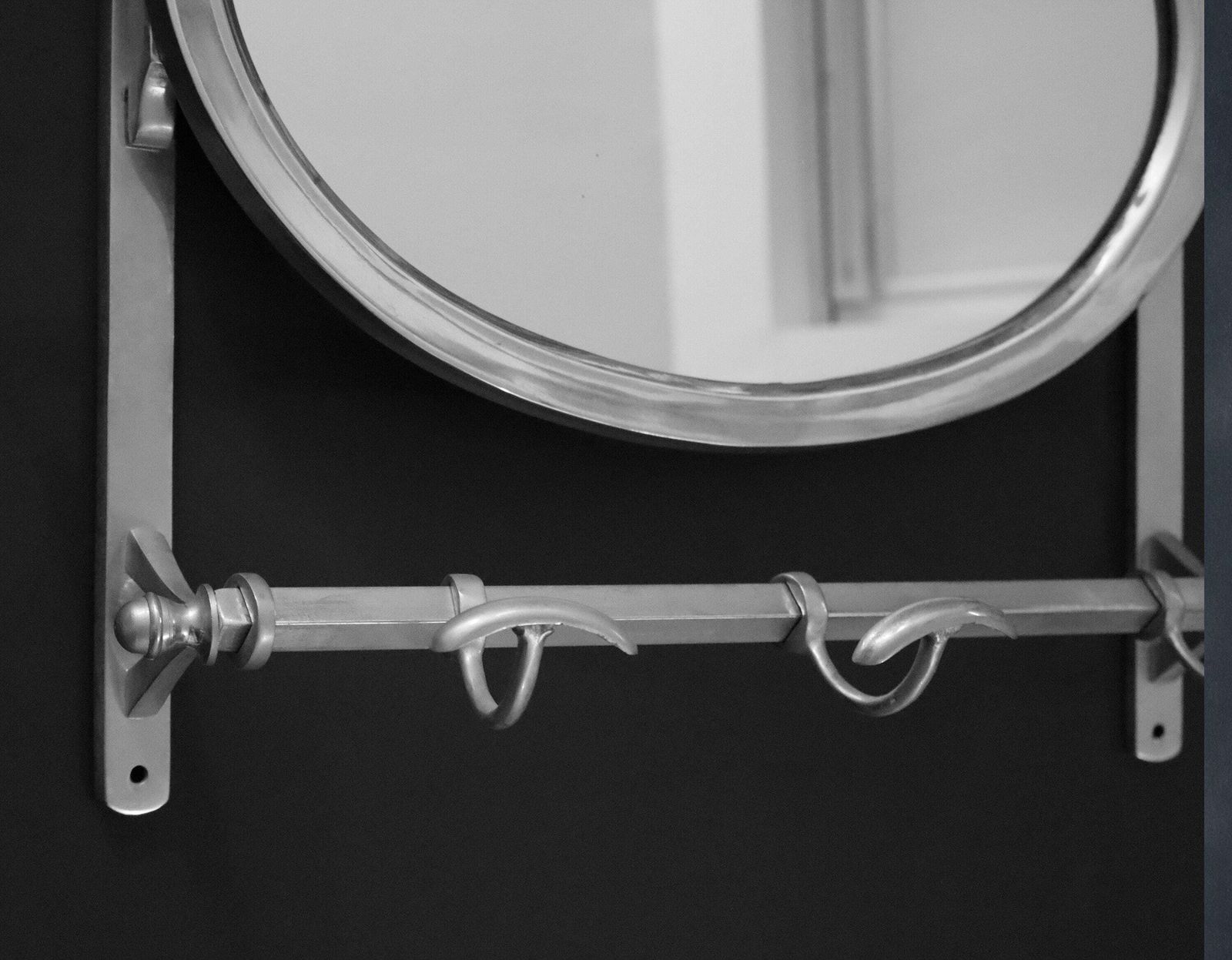 Antique Metal Train Coat Rack With Mirror French Luggage Rack photo buy