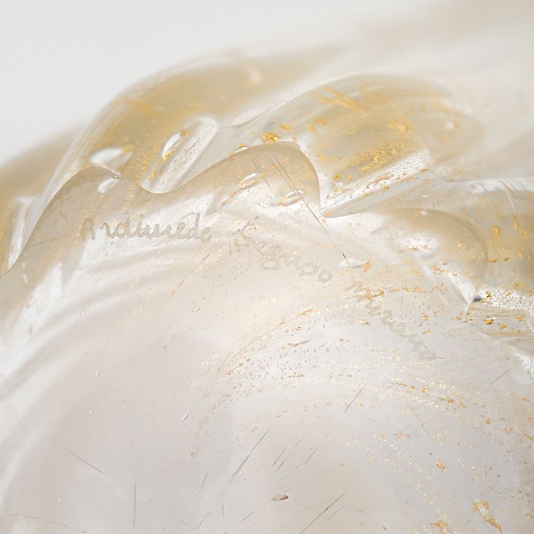 Ribbed Vase With Gold Inclusions By Archimede Seguso, 1950s photo buy
