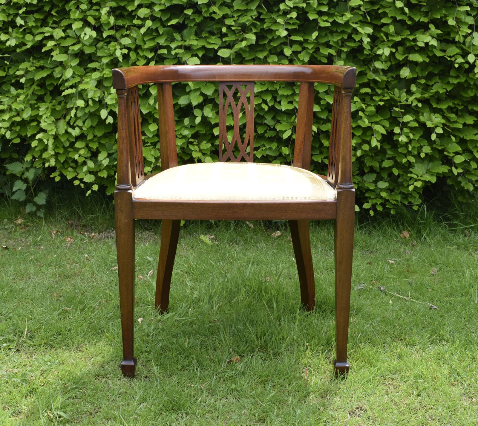 Victorian Inlaid Tub Chair, 1800s photo Furniture