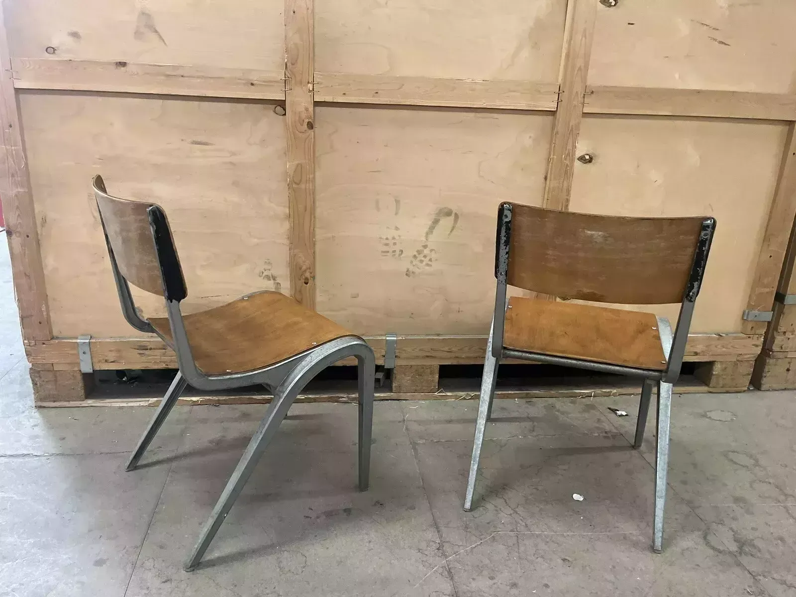Esavian Children’s Stacking School Chairs By James Leonard, 1950s photo for sale