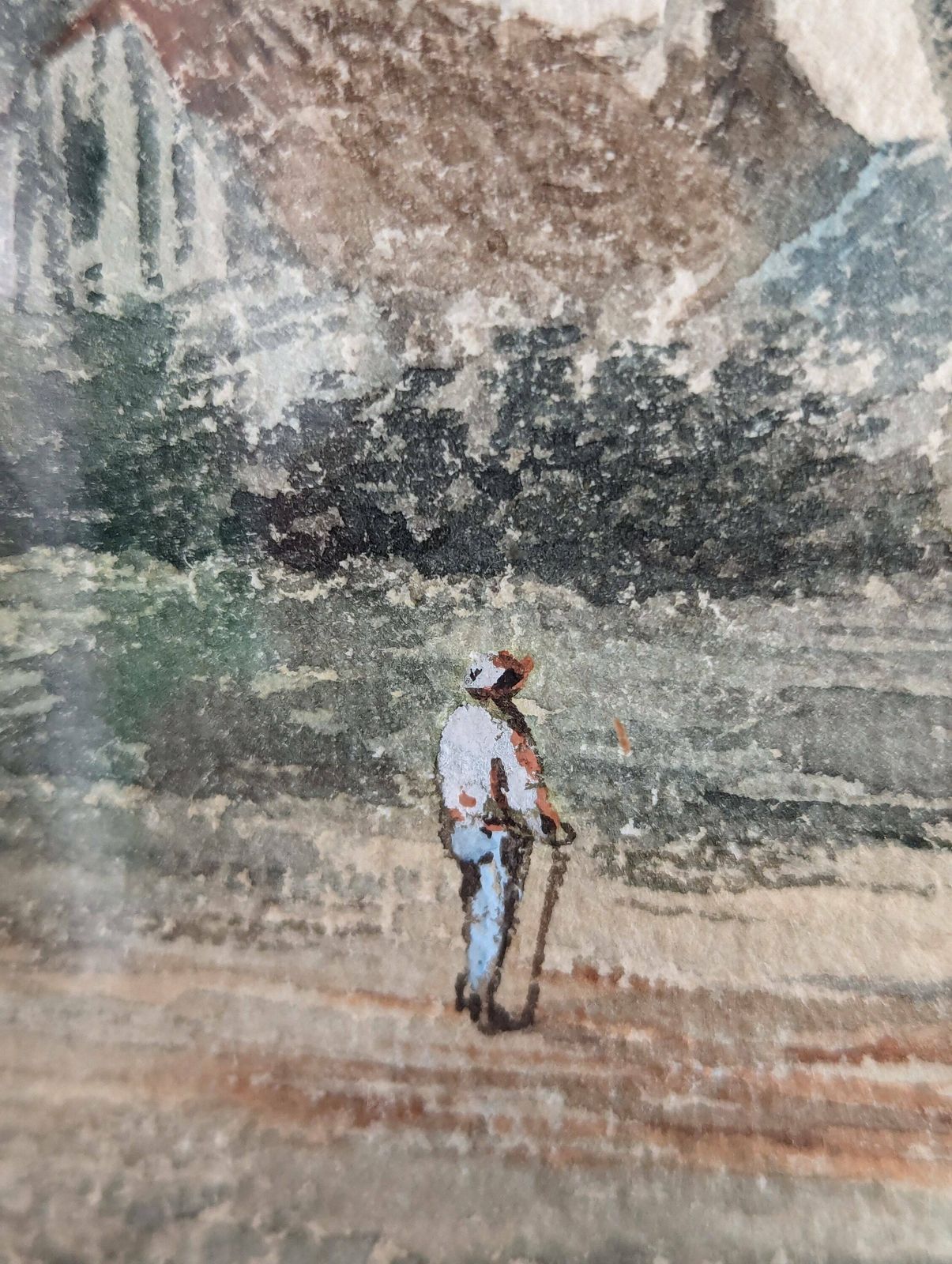 Potters Bar Watercolour Painting, Signed V. Merritt (B. 1850), Antique Art photo for sale