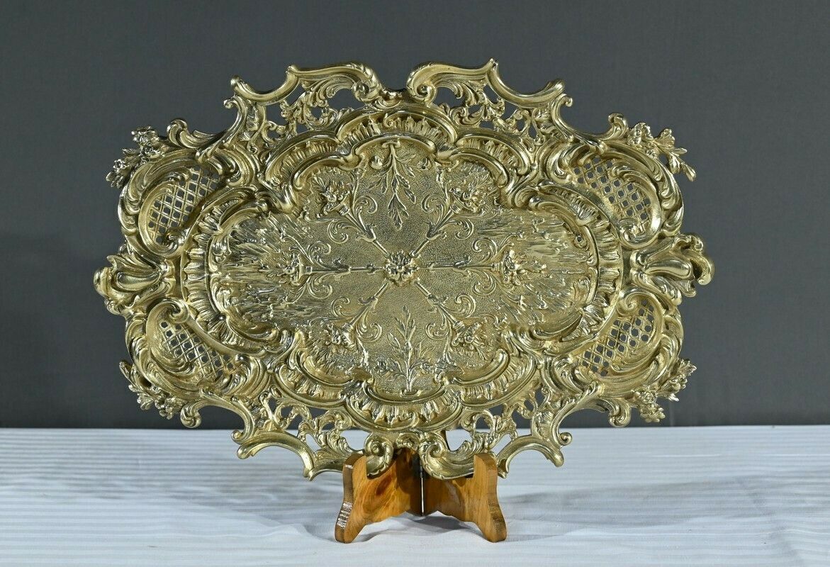 Bronze Center Table Tray, Rocaille Style – Late 19th Century