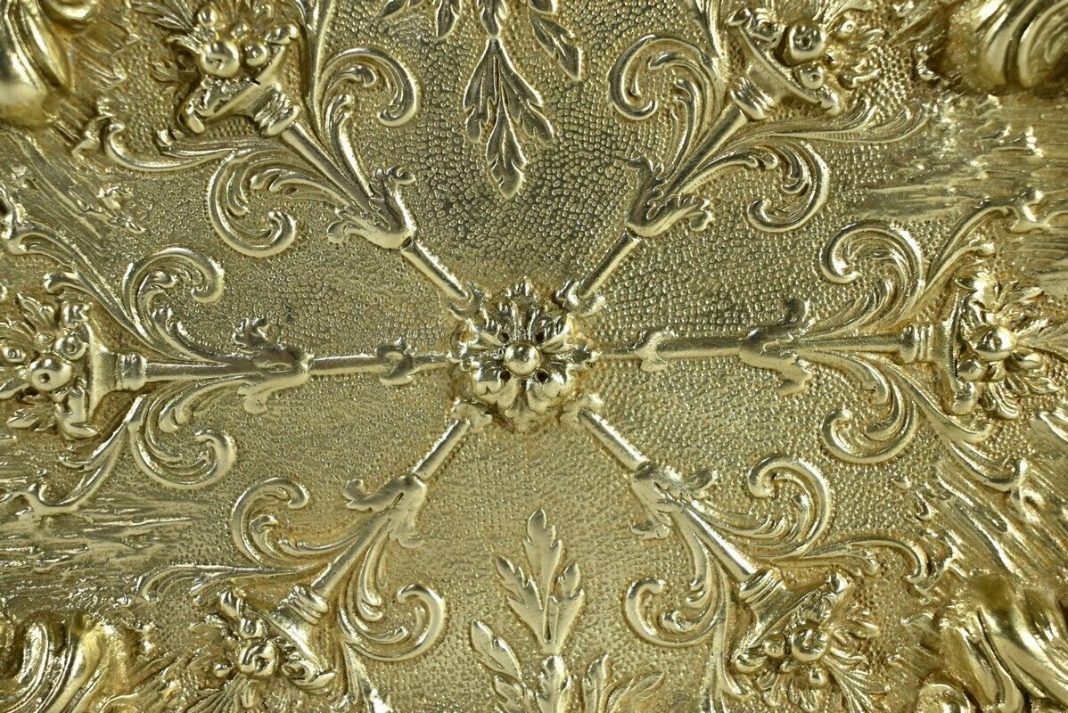 Home Decor Bronze Center Table Tray, Rocaille Style – Late 19th Century photo