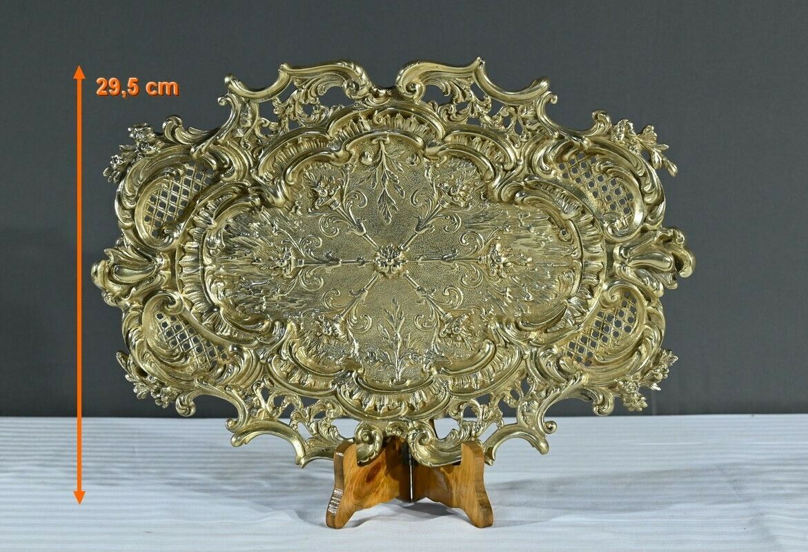 photo vinterior Bronze Center Table Tray, Rocaille Style – Late 19th Century