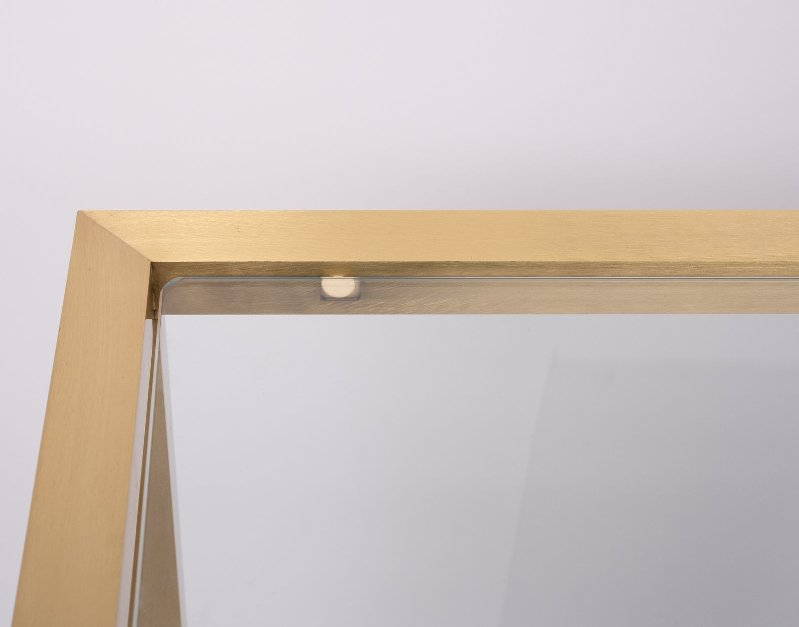 Brass And Glass Cabinet. Italy 1970s photo furniture