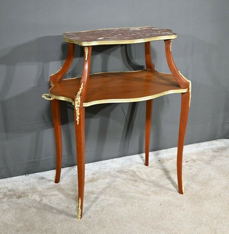 Mahogany Tea Table, Napoleon III Style – Late 19th Century photo furniture