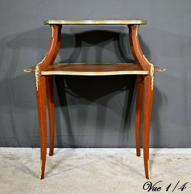 Mahogany Tea Table, Napoleon III Style – Late 19th Century photo vintage
