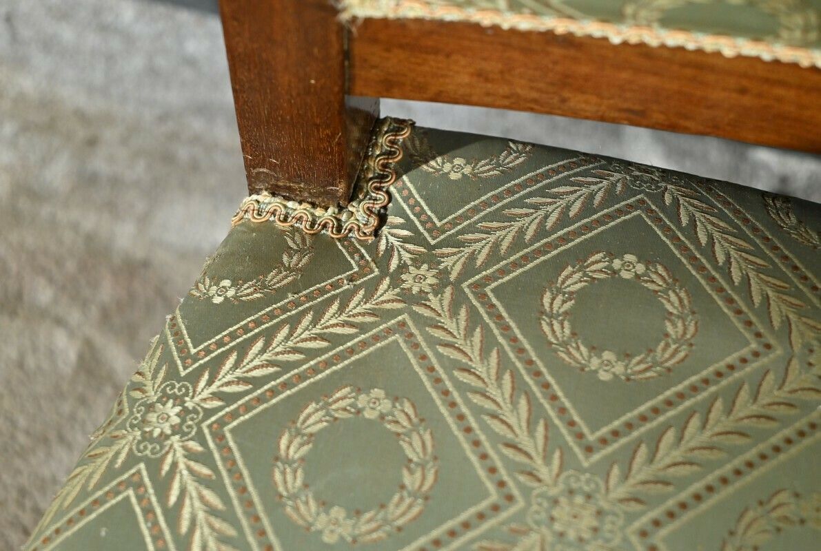 photo for sale Pair Of Armchairs With Mahogany Crosses, Restoration Period – Early 19th Century