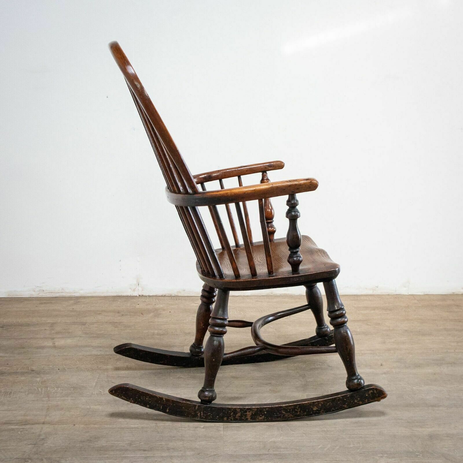 19th Century Yew Rocking Chair By J. Spencer photo vinterior