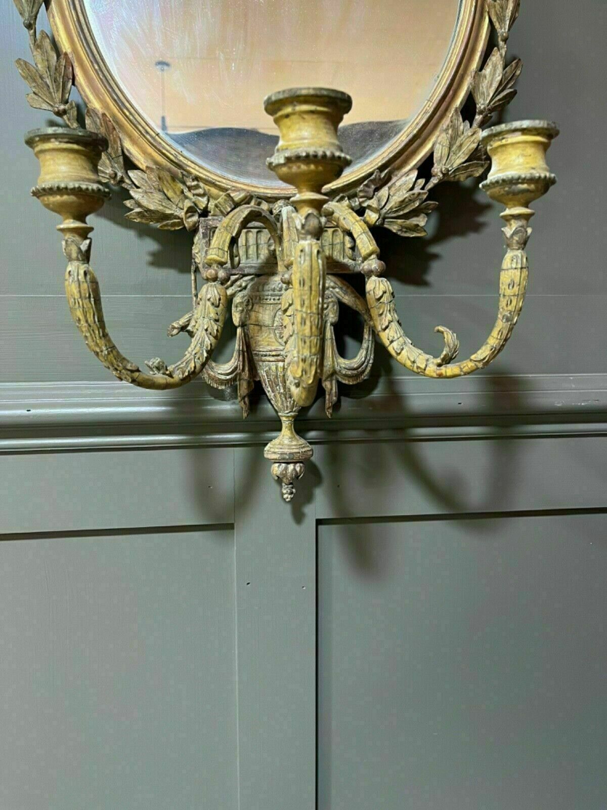 Antique Mirror Georgian Mirror/Wall Sconce 1790’s/1820’s photo 650.0
