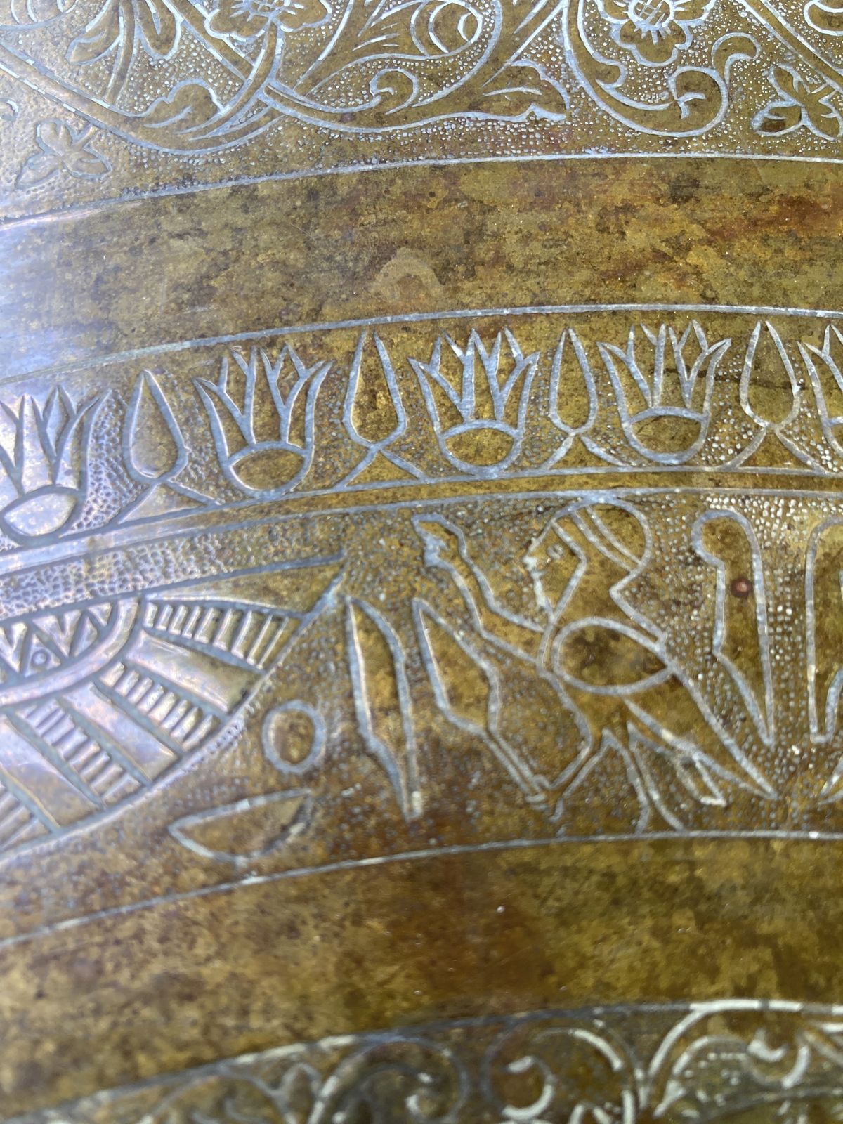 Middle Eastern Style, Moorish Design, Brass Tray Top Folding Table photo 145.0