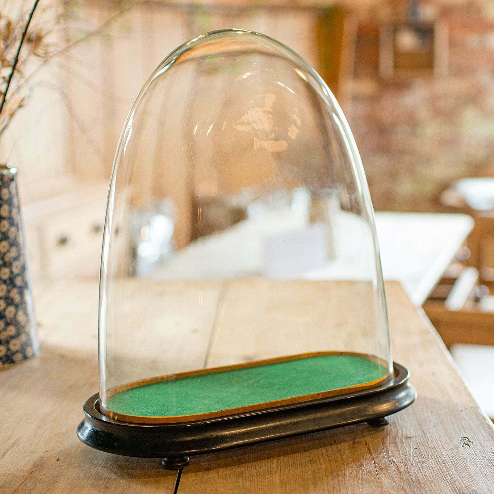 Antique Ovoid Clock Dome, English, Glass, Taxidermy Display Showcase, Victorian photo Home Decor