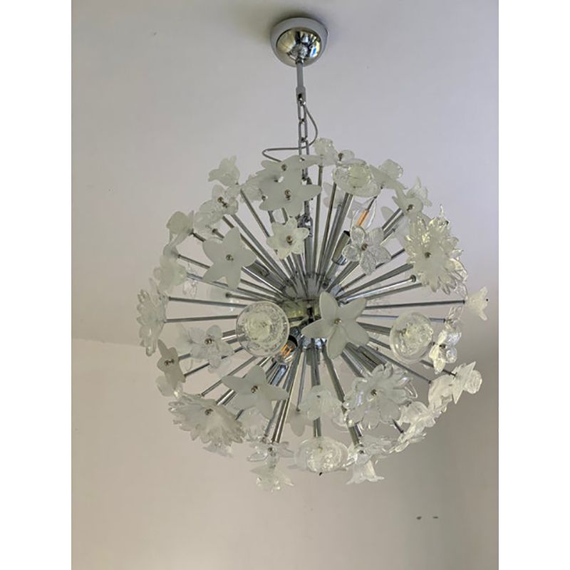 Contemporary "Bouquet" Flowers Murano Glass Sputnik Chandelier photo 8800.0
