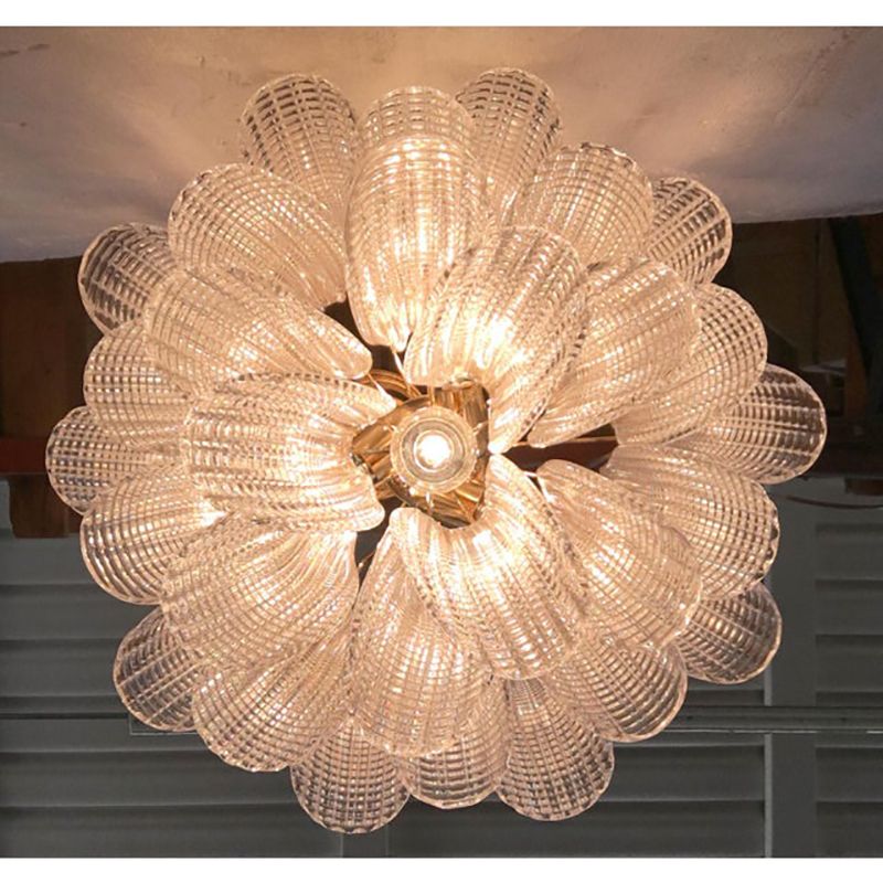 Contemporary Murano Glass "Sella" Chandelier With Gold 24k Metal Frame photo furniture
