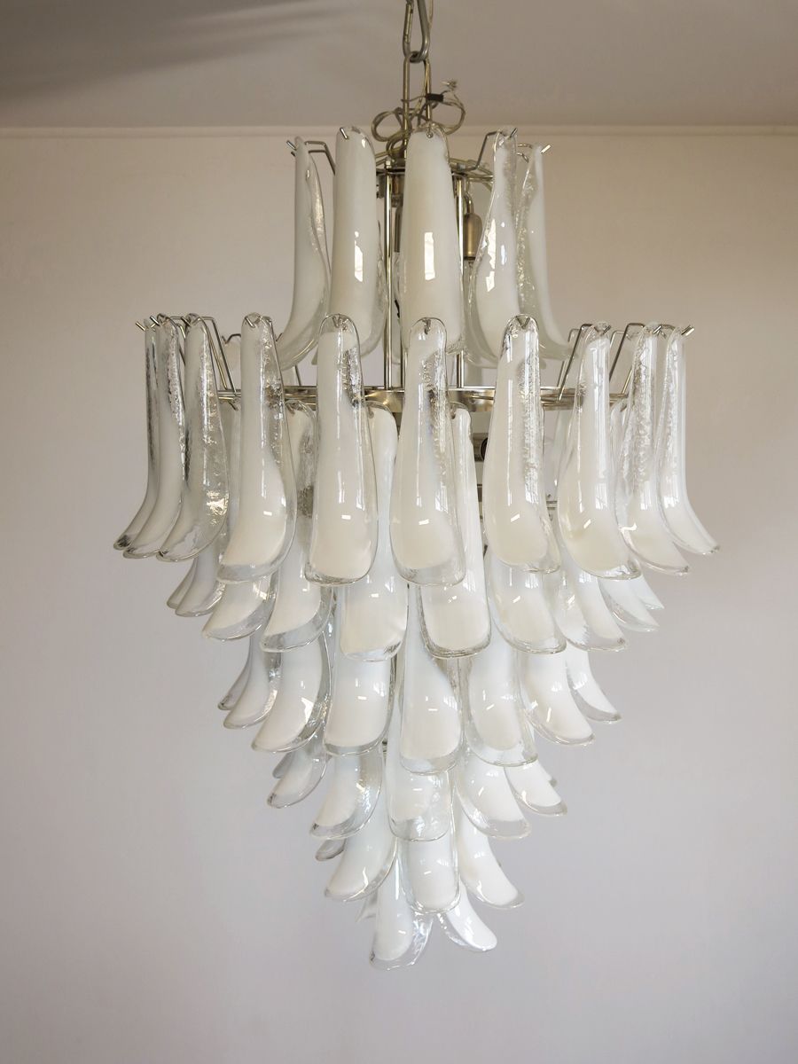 Chandelier Mazzega Murano, Italy   85 Glass Petals photo for sale