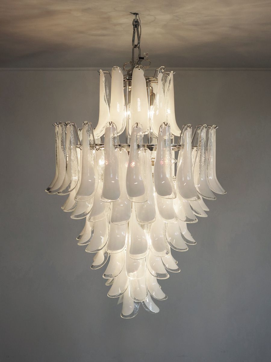 Lighting Chandelier Mazzega Murano, Italy   85 Glass Petals photo