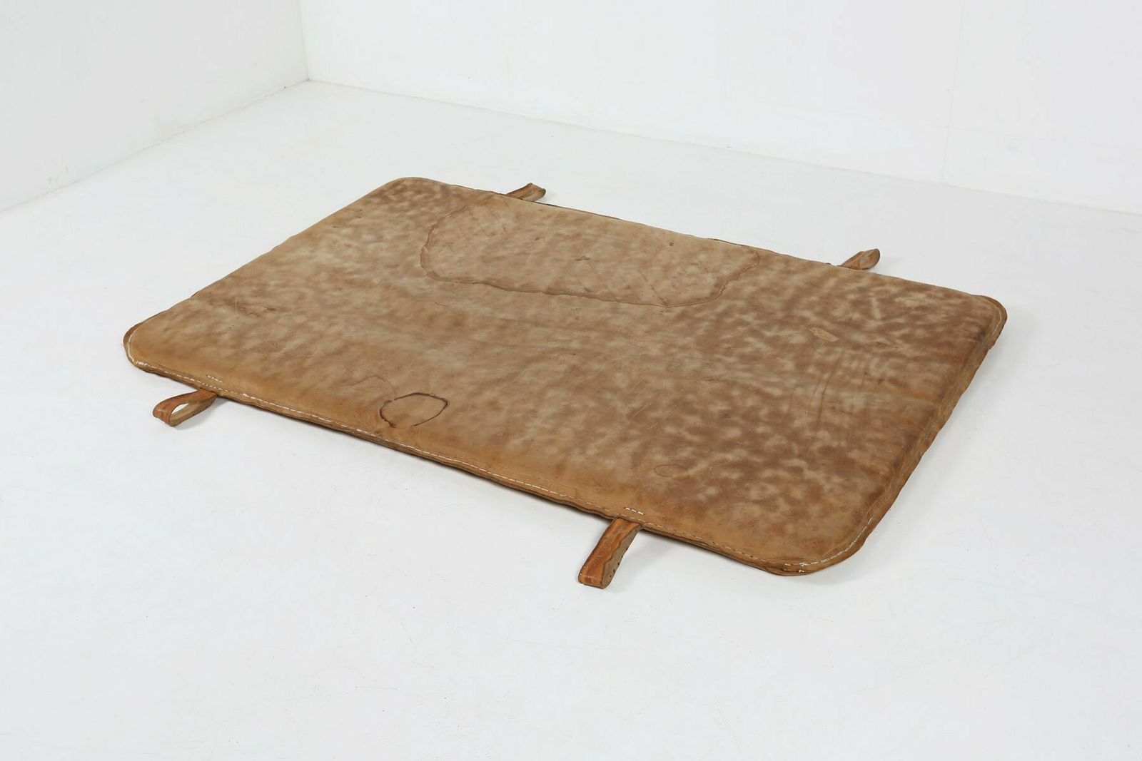 Gym Mat In Brown Cow Leather, Belgium, 1930s photo vintage