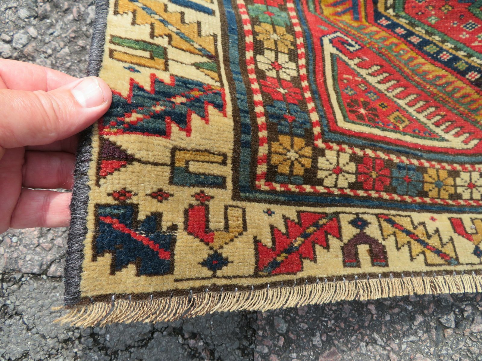 Textiles Antique Caucasian Shirvan Narrow Runner. 290cm X 87cm. photo