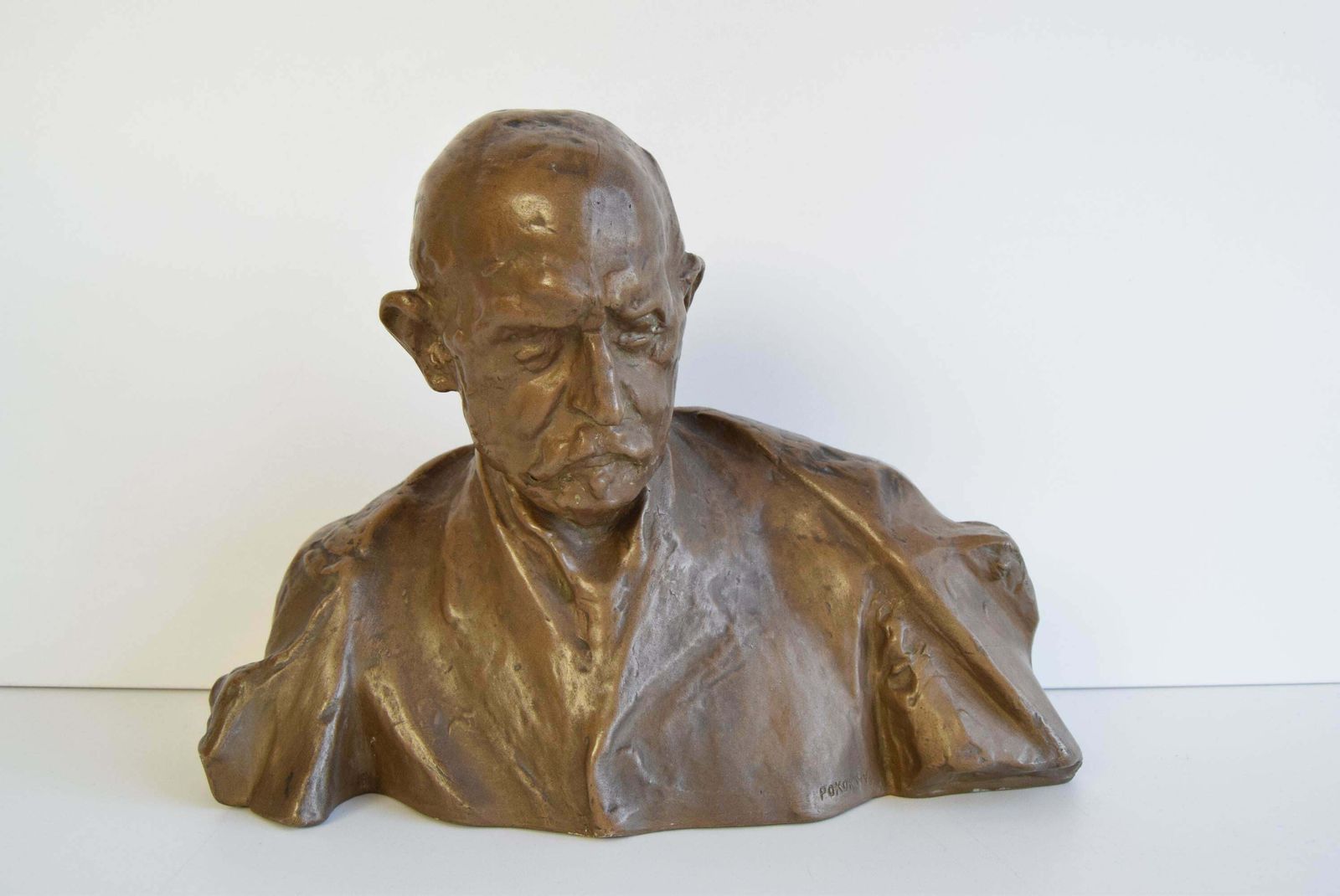 Mid Century Ceramic Statue/Bust Alois Jirásek, Signed Karel Pokorný, Circa 1950 photo furniture