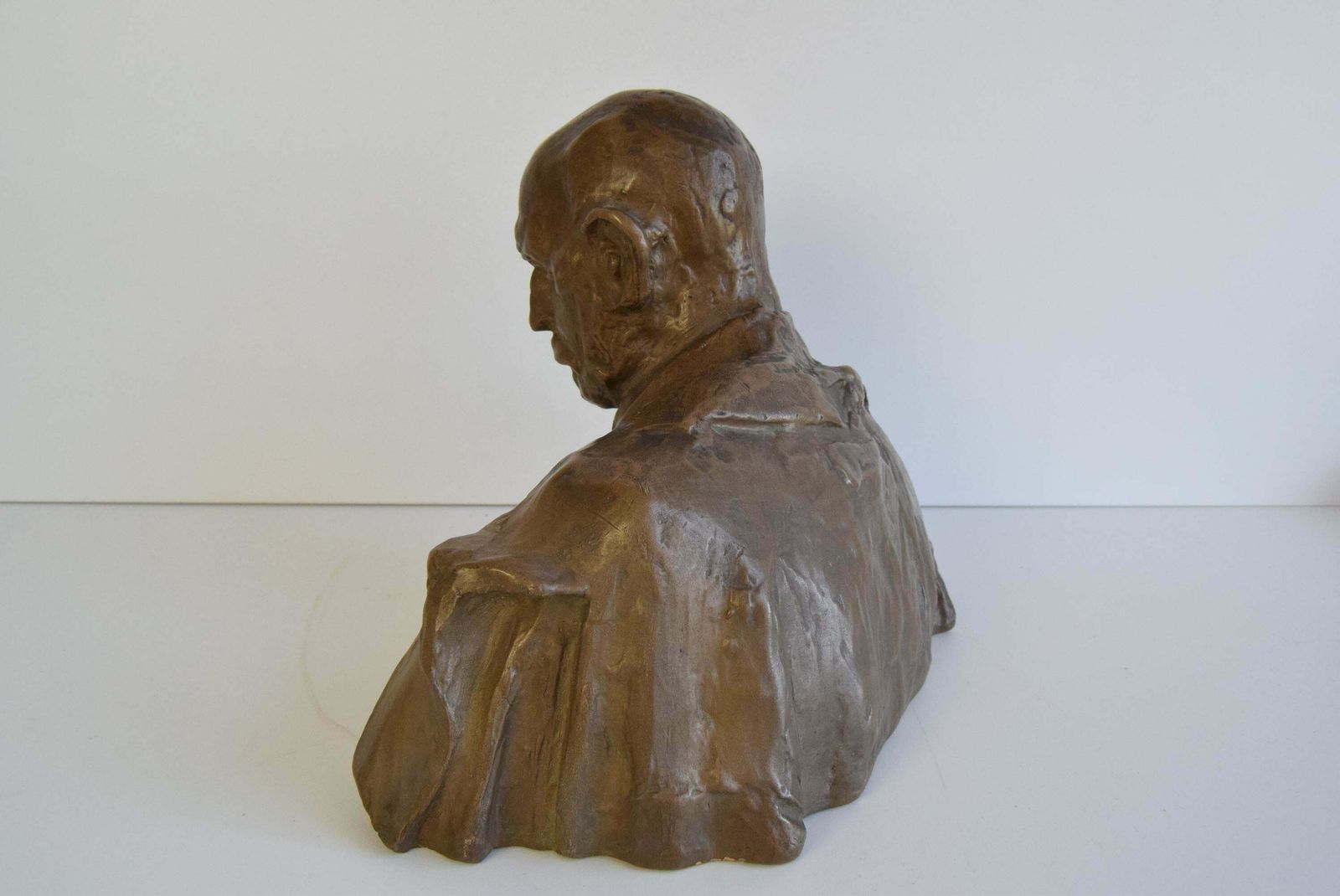 photo furniture Mid Century Ceramic Statue/Bust Alois Jirásek, Signed Karel Pokorný, Circa 1950