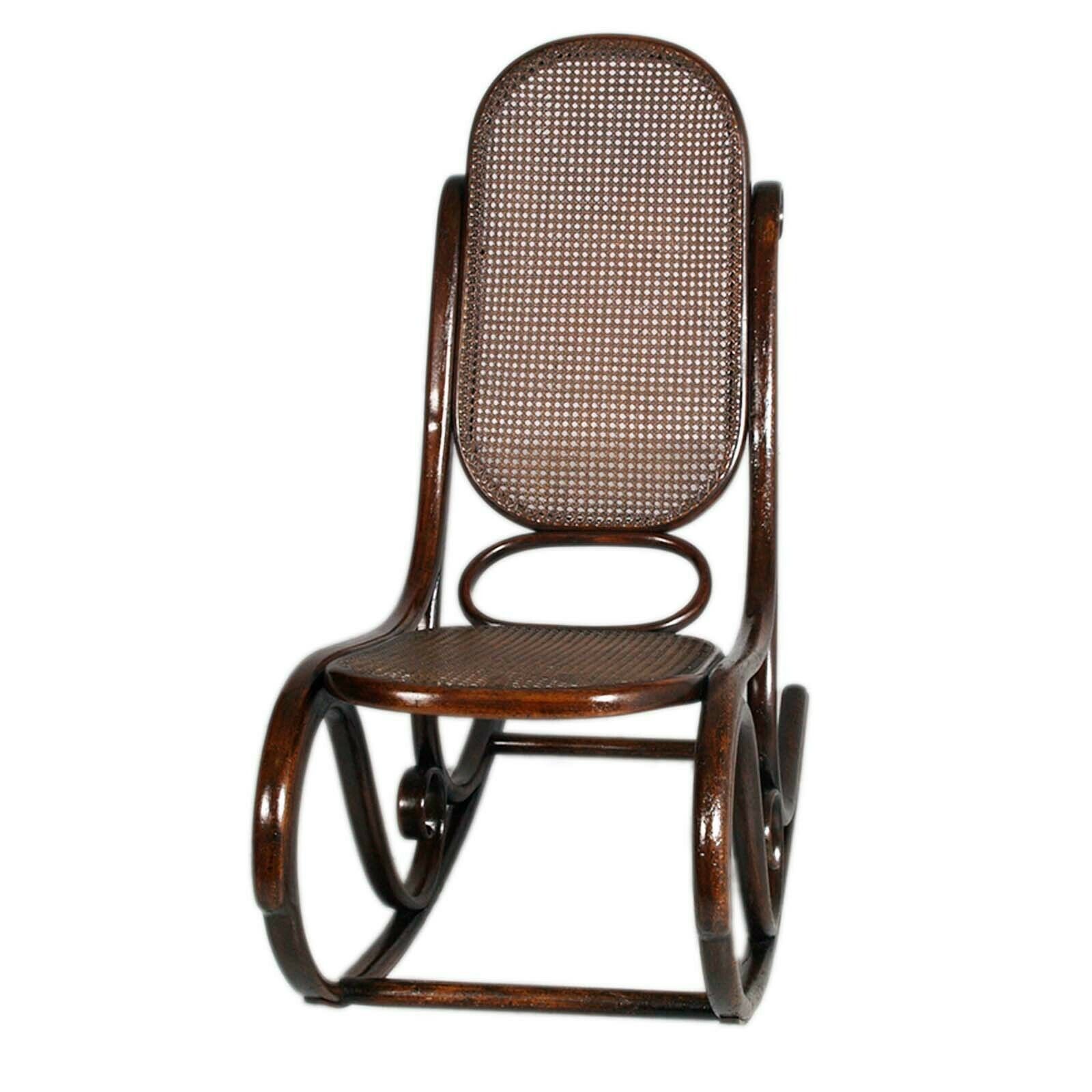 Art Nouveau Beech And Woven Rocking Chair By Jacob & Josef Kohn, 1910s photo furniture