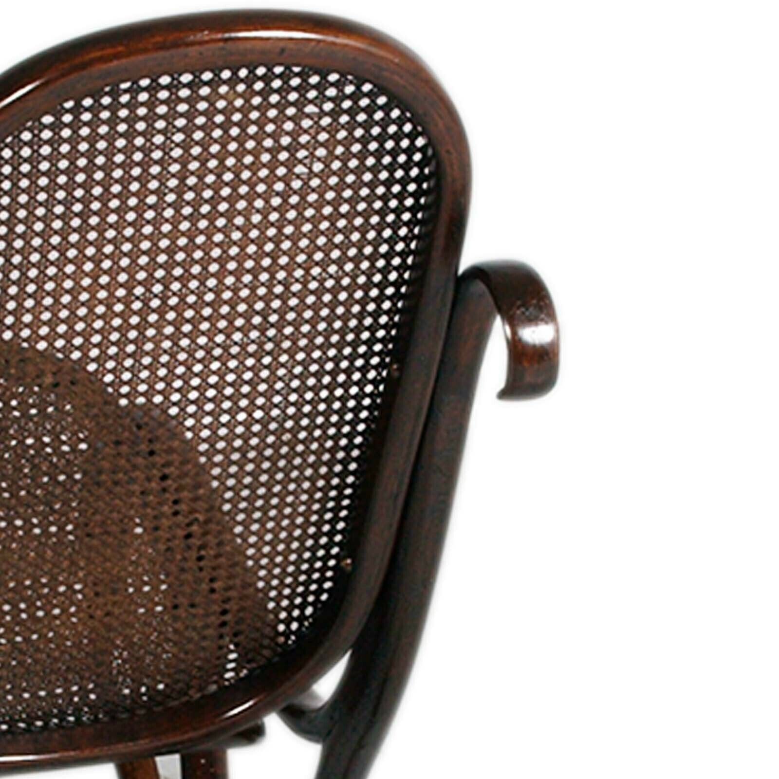 Art Nouveau Beech And Woven Rocking Chair By Jacob & Josef Kohn, 1910s photo for sale