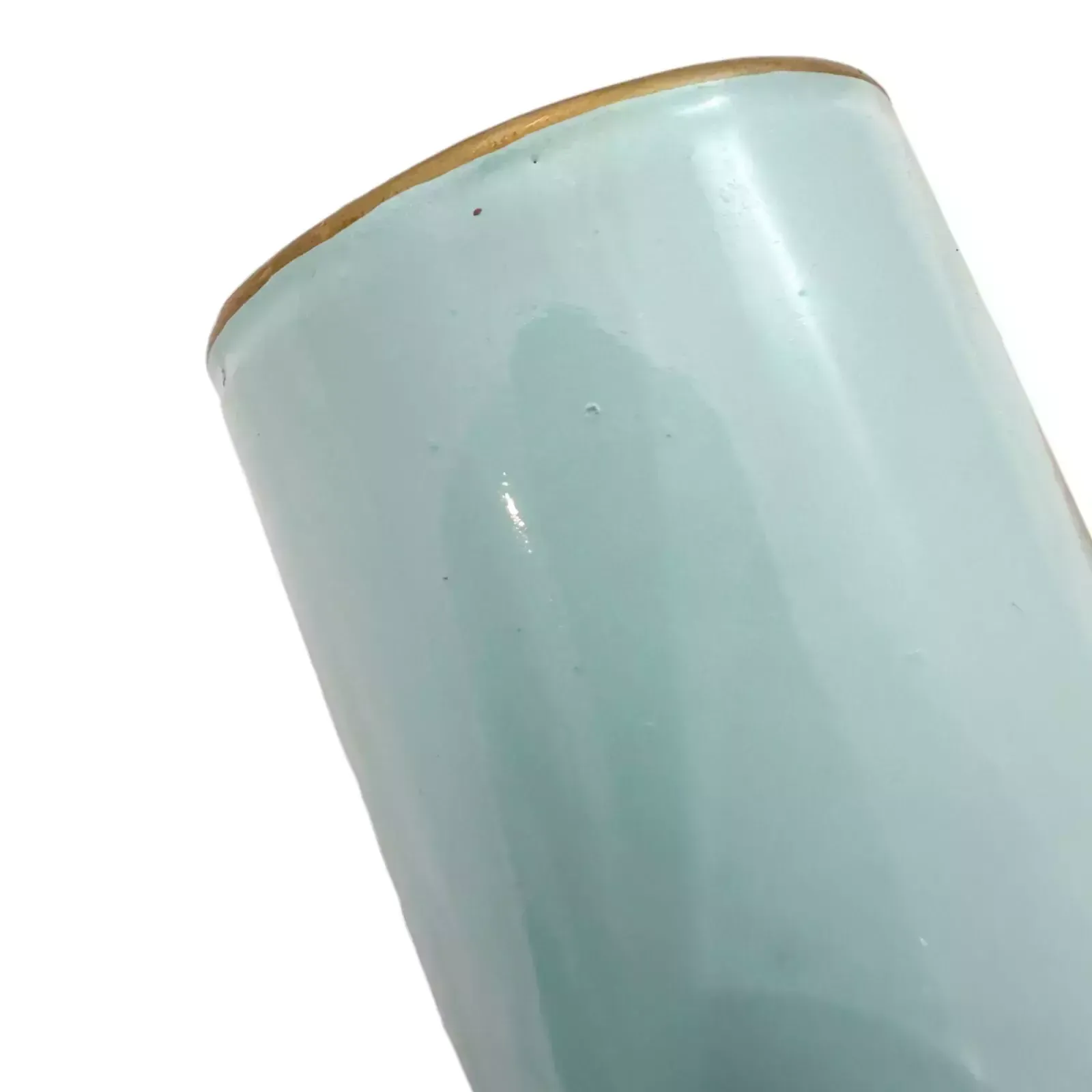 photo furniture Antique George III Spode Porcelain Sky Blue Floral Miniature Spill Vase Matchpo