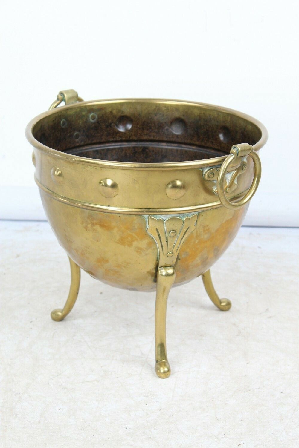 Victorian Arts & Crafts Brass Jardinière By Henry Loveridge