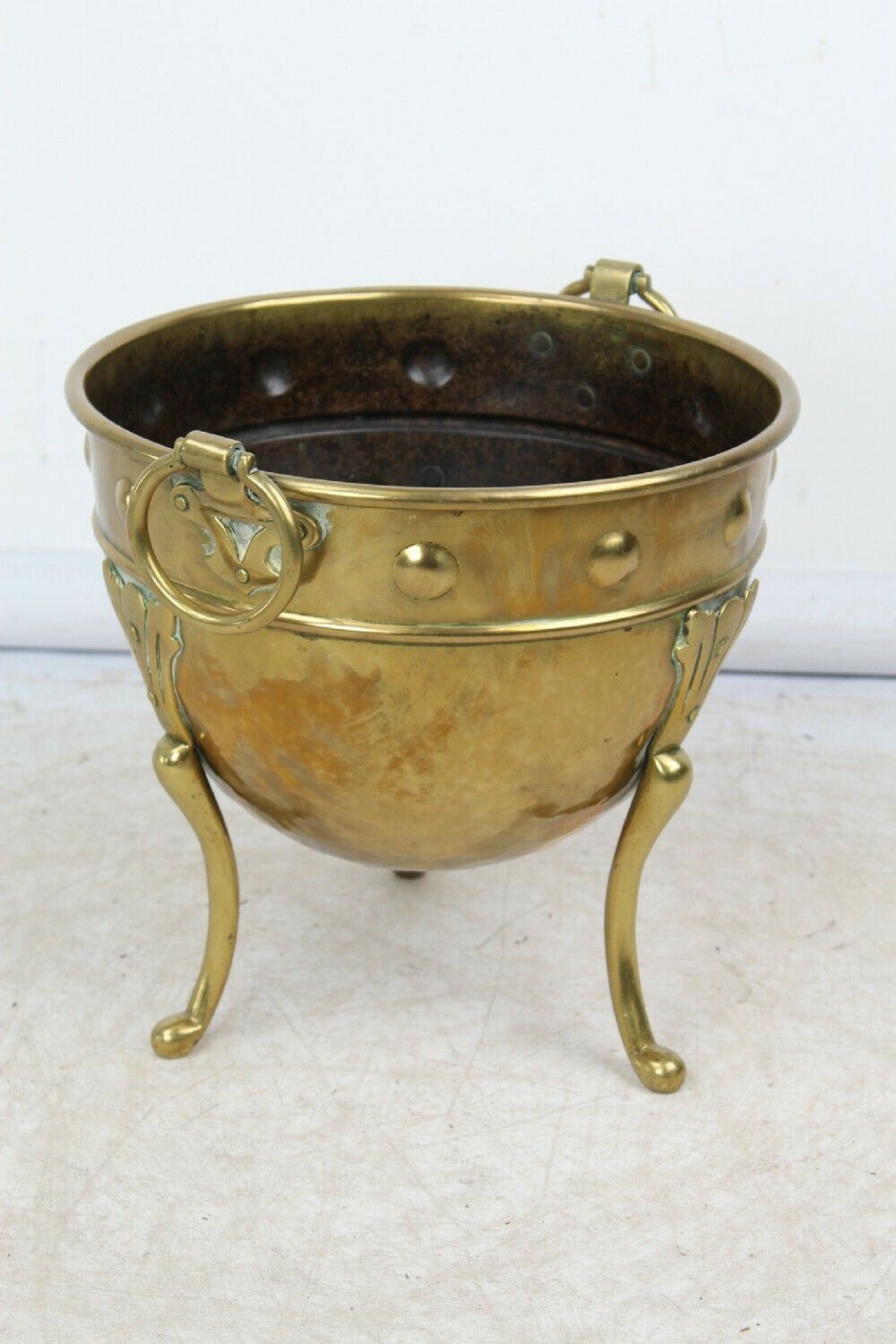Victorian Arts & Crafts Brass Jardinière By Henry Loveridge photo Home Decor