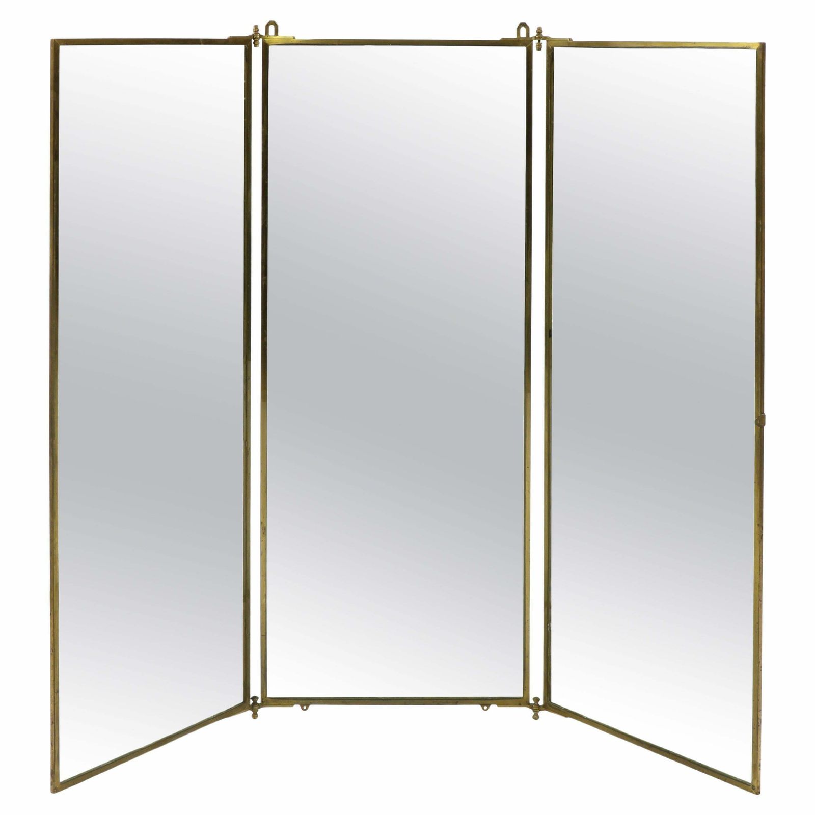 Tall Standing Brass Triptych Mirror By Maison Brot. Ysl Favourite !