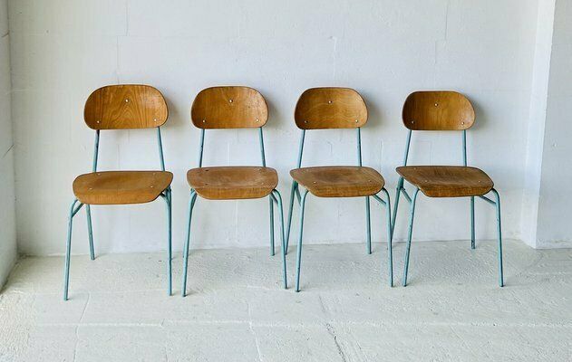 Vintage Schoolstoelen, 1970, Set Van 4 photo 521.0