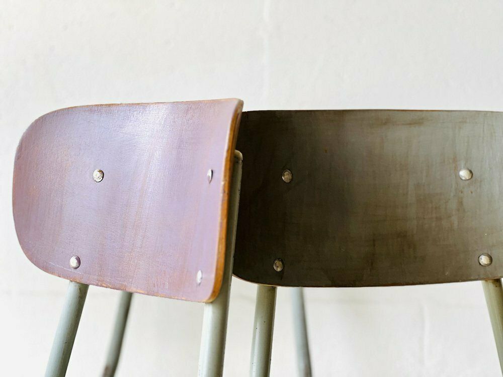 photo buy Vintage School Chairs, Set Of 4
