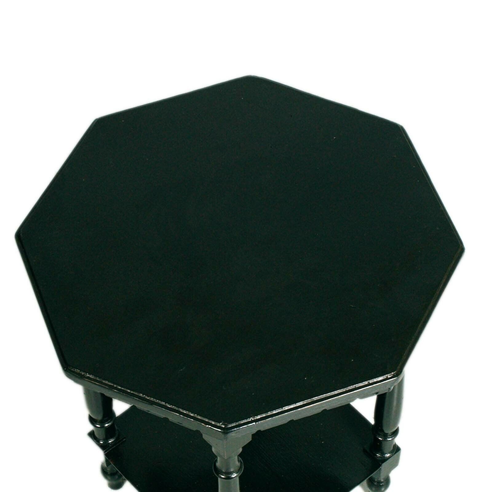 Antique Hoctagonal Tuscany Black Walnut Side Coffee Table By Dini & Puccini photo Furniture