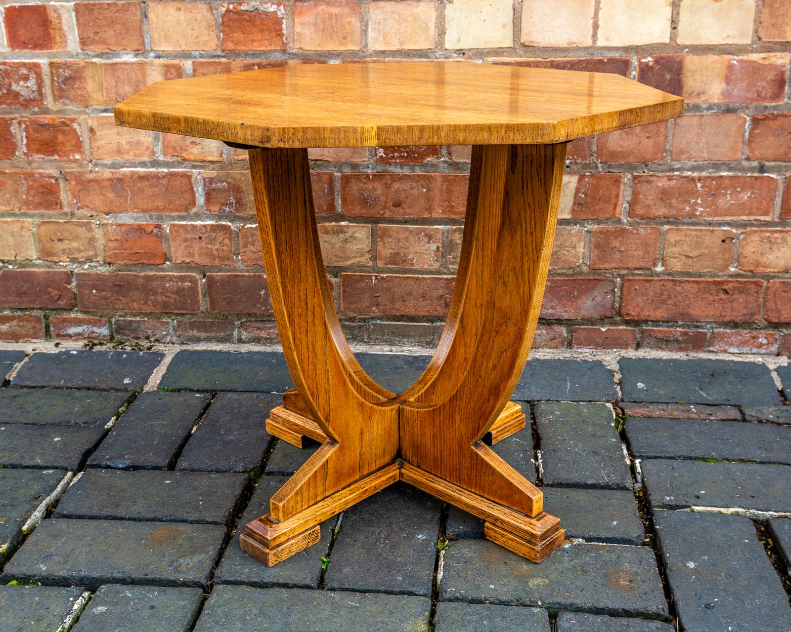 Art Deco Coffee Table Oak Octagonal 1930s R.Ustic Arts And Crafts S.Ide T.Able L.Amp T.Able Cotswold School Tiger Oak Golden Oak V.Intage A.Ntique photo buy
