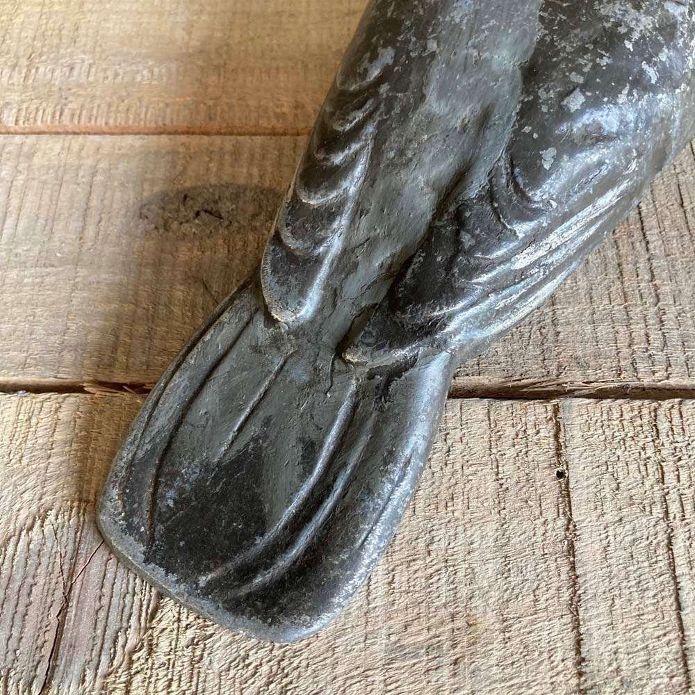 Antique Metal Pigeon Decoy   'John Peskett' photo vintage