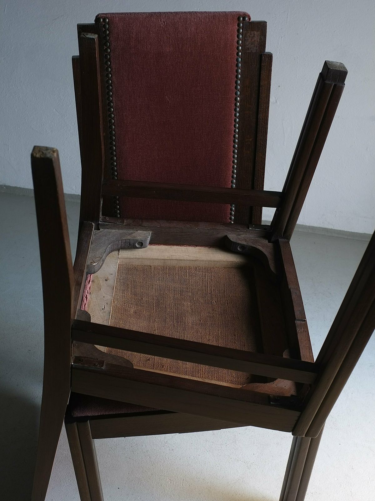 2 Amsterdam School Oak Chairs | Netherlands | 1920s photo vintage