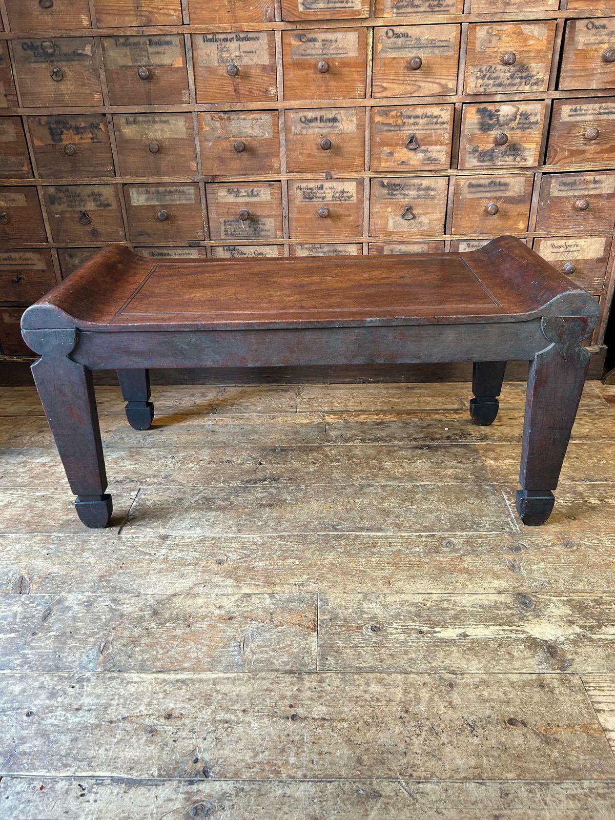 Antique English Tatham And Marsh Mahogany Hall Bench Circa 1810 photo vinterior