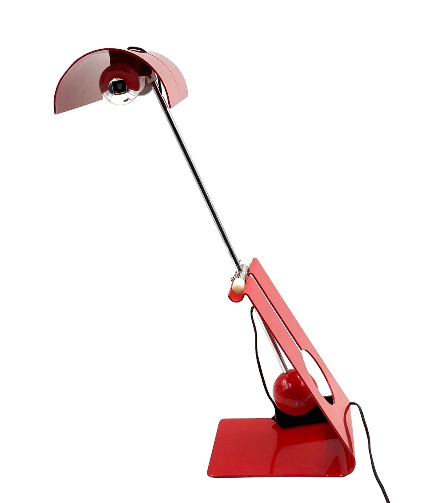 photo vinterior Mauro Martini, Red 'Picchio' Woodpecker Table Lamp, F.Lli Martini Italy 1970s
