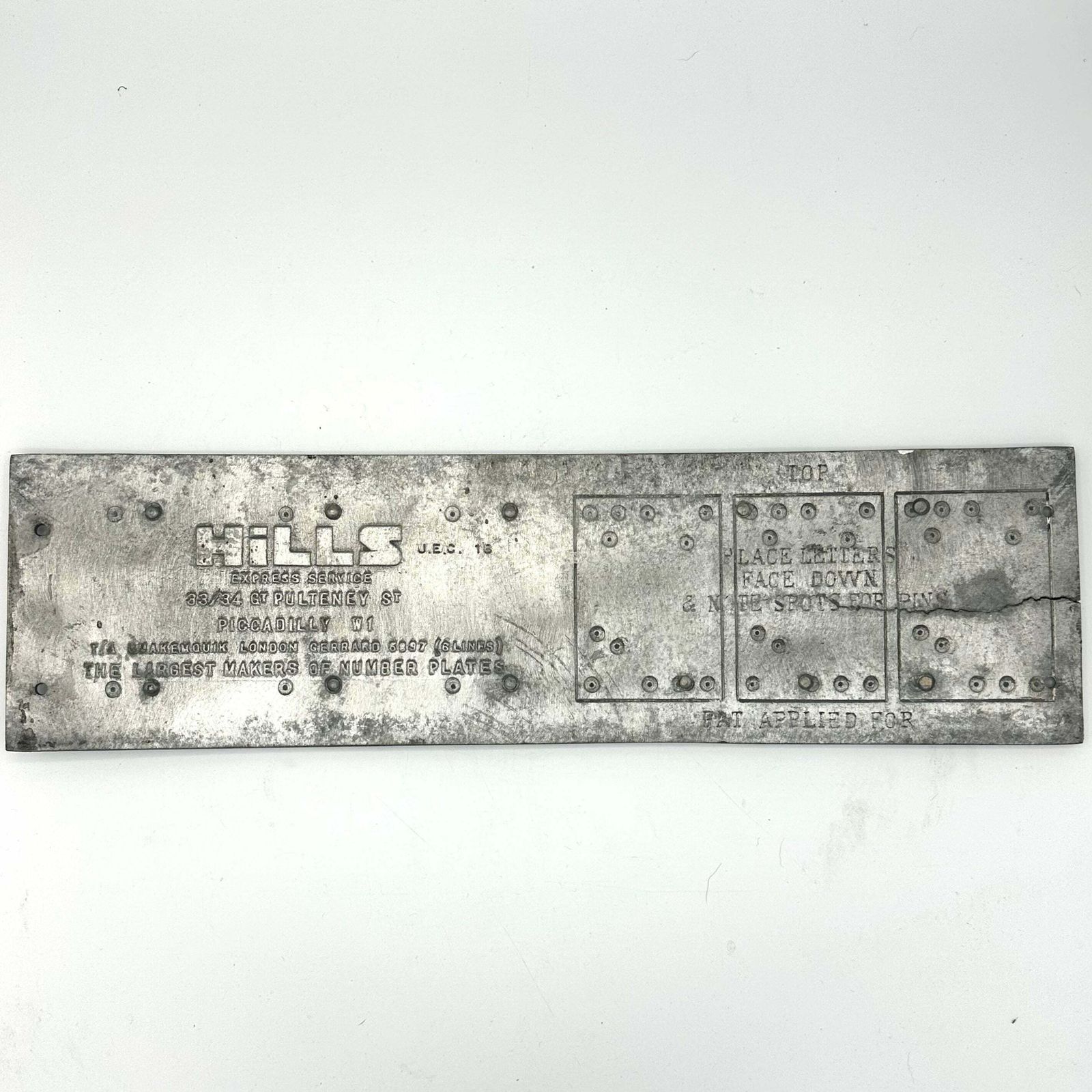 1910 Gcr Barnum No.664 Train Carriage Id Plate photo Home Decor
